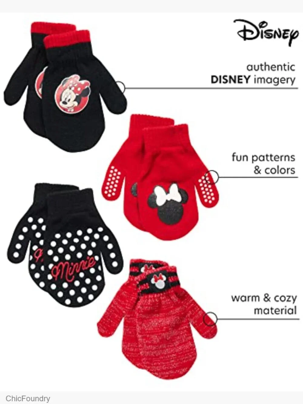 Girls 4 Pack Gloves Mittens Toddler Little Kid Winter Accessories